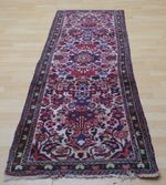 HAND MADE Hall Runner Carpet Rug Wool Vintage ORIENTAL  area 6ft 11" x 2ft 6"