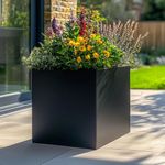 Zinc Galvanised Square Planter | No Assembly Needed | Lightweight | 4+ Sizes