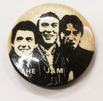 The JAM Original PIN BADGE Black & White Heads Vintage 3/4" (25mm) 1 Only in PVC