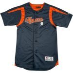 True Fan Detroit Tigers MLB Jersey Youth Small Blue Orange Baseball Shirt