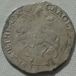 Charles I Hammered Silver Half-Crown, mm Triangle in Circle, Stuart Period
