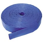 Layflat Hose 100m Blue Water Discharge Irrigation Pipe 4.5 Bar Heavy Duty
