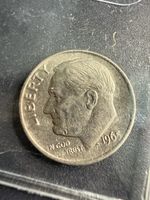 Roosevelt 1965 Dime No Mint Mark Rare Circulated Uncertified Doubling