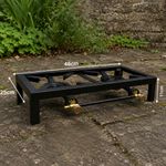 Double Burner LPG Propane Gas Cooker Cast Iron Boiling Ring Camping Catering