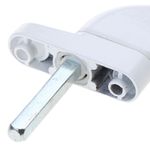 2x uPVC Universal Window Handle Inline Locking Espag Double Glazing White UK