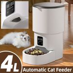 4L Pet Cat Feeder Automatic With Timer Food Dispenser For Cat Dog Food Feeding