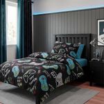Kids Gaming Gamer Duvet Cover Pillowcase Set Boys Girls Single Double