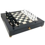 Luxury Italian Chess Set: Modern Collection & Briar Wood Board