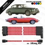 Jaguar XK engine HT Leads Red 8mm Double Silicone Long Set for E Type and XJ