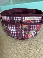 Everything Mary Rotating Craft Storage Organiser with Dividers. Floral Pattern.