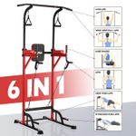 Adjustable Power Tower Pull Up & Dip Station for Home Gym 190–230cm