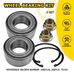 2x Rear Wheel Bearing Kits For Land Rover Freelander Mk2 2006-2015 83mm Outer