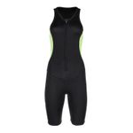 Womens Short Sleeveless Wetsuit 2MM Neoprene Front Zip Swimsuit For Divin AM9