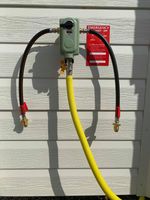 Static Caravan 2 Bottle Opso Auto Change Over Lp Lpg Regulator & Yellow Gas Pipe