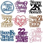 Personalised Happy Birthday Cake Topper Any Age Any Name 16 18th 21st 30th 50th
