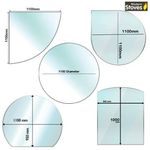 Glass Hearths for Wood Burning Stove Log Burner, Corner, Tear Drop, Arch, Circle