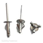 Aluminium Large Flange Trebol Rivets For Soft Or Low Resistance Materials