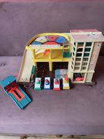 Original 1970s Vintage Fisher Price Service Center C/W cars, people and lift