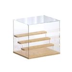 4 Tier Model Toy Display Case Small Clear Acrylic Box Dust Proof Stair Step UK