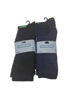 Ex M&S Mens Socks Black Navy Grey & Diamond Cotton Rich 9-12 UK  NEW