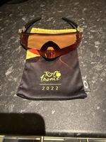 Oakley Kato Cycling Sunglasses Shield Red Tinted Lens Black Frame Case
