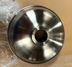 Round 25cm Metal Lampshade Brushed Bronze & White