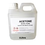 Acrylic Nail Remover, Nail Polish Remover, Pure Acetone,  99% Pure -  1Litre