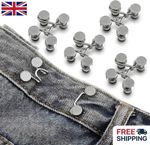 No Sew Jeans Button Tightener Pins Detachable Instant Snap Pant Waist Adjuster