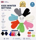 Warm Knitted Lanyard Gloves 1-3 Years Old Windproof Winter Mittens Coldproof