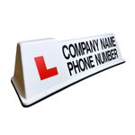 Lettercraft SOM 2 White + Graphics & Rubber Seal - Magnetic Driving School Sign