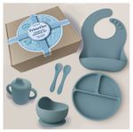 Primeflex Essentials - Baby Weaning Set Feeding -  Blue  - gift box - Set of 6 -