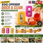 Egg Shell Opener Hard Boiled Egg Peeler Cracker Cutter Breaker Kitchen Tools UK
