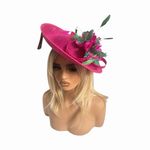 Women’s Pink Feather Fascinator Hat Formal Occasion One Size