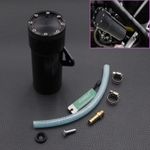 Motorcycle Oil Catch Tank Aluminum Coolant Reservoir Can Black for Ruckus Zoomer