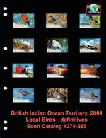 $43.00 Scott Value - 2004 BIOT BR INDIAN OCEAN Birds definitives CV MNH NH UMM