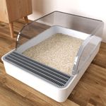 Extra Large Open Cat Litter Tray High Sided Deep Jumbo Rim Pan Box Loo Toilet