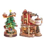 ROKR Rolife Christmas Tree Christmas Dream Gift Factory Wooden Music Box 3D Toys