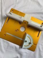 Aluminium Router Table Insert Plate with Fence & Angle Gauge Gold/White