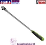 SIEGEN BY SEALEY 3/8" DRIVE EXTRA LONG FLEXI-HEAD RATCHET, 457mm LONG - S01208
