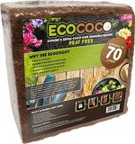 70L 5kg Coco Coir Brick Block Peat Free Organic Coconut Fibre Compost 1/4/8/12