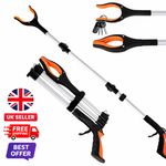 Long Reach Handle Grabber Stick Litter Picker Reacher Tool Foldable Orange-Color