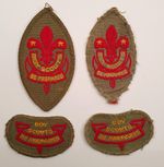 4 x Boy Scouts Tenderfoot, Second & First Class Badges. 1960's Scouting