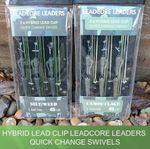 Fishing Tackle Leadcore Carp Leaders Hybrid Lead Clip Swivels 1m 45LB 3 Pack