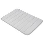 Bathroom Rug, 31" x 20" Memory Foam Non Slip Bath Mat for Bathroom, Light Gray