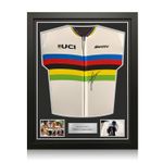 Sir Mark Cavendish Signed 2025 UCI World Championship Jersey. Standard Frame
