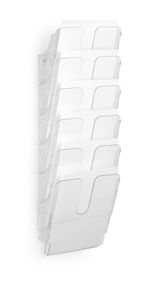 Durable FLEXIPLUS 6 Wall Mounted Literature Tray | A4 Portrait Holder | Clear