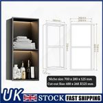 Wall Niche Inset With Shelf 700 x 280mm GREY Shower Bathroom Recessed W/LED