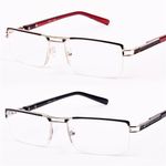 Mens Quality Reading Glasses Semi Rimless Metal +1.25 1.50 2.0 2.5 3.0 3.5  R43