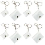 8 pcs Small Photo Album Mini Pocket Photo Album with Keychain Gifts