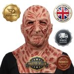 Freddy Krueger Horror Latex Fancy Dress Mask Cosplay Props Nightmare HalloweenUK